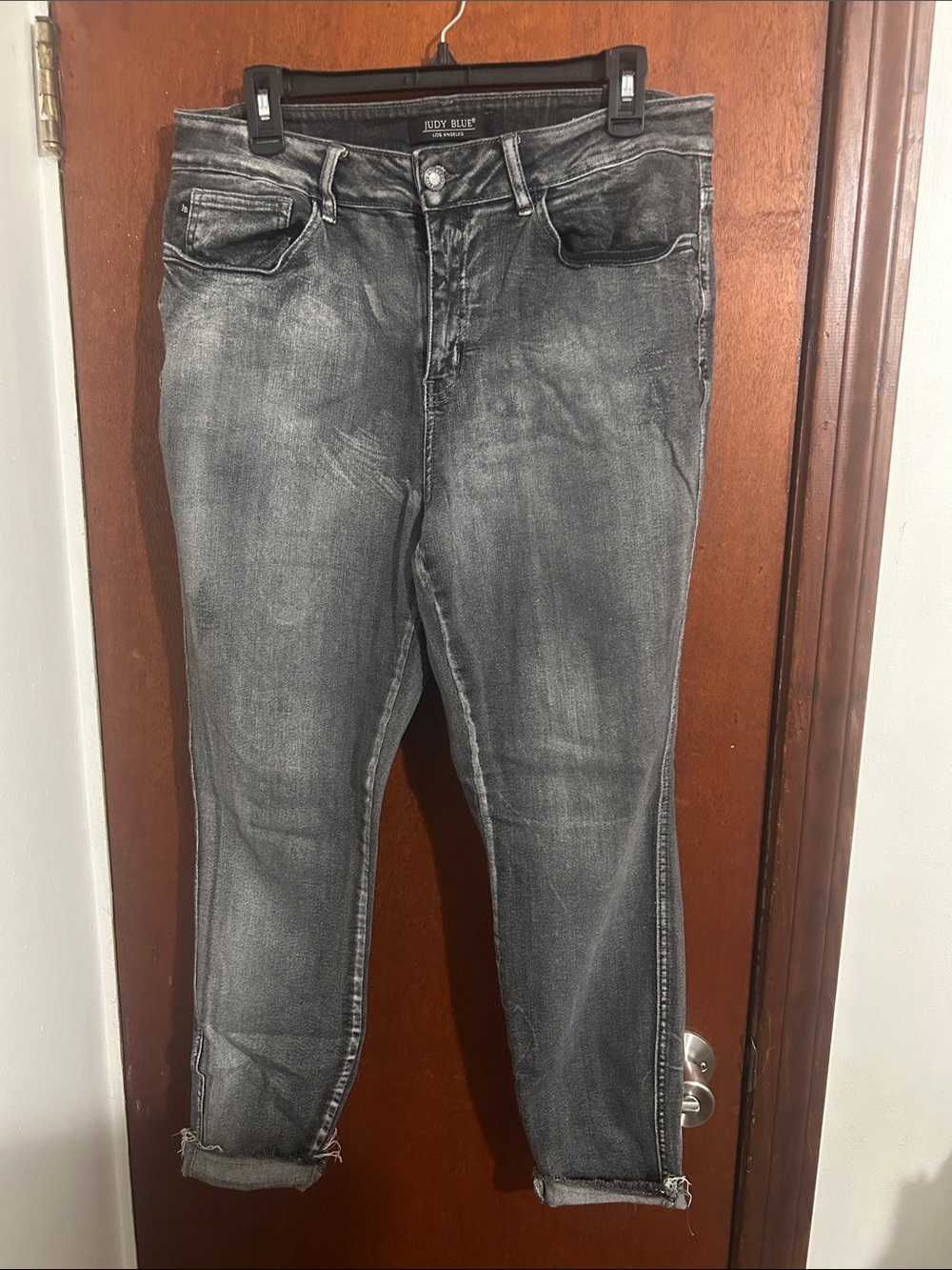 Judy Blue Women's Washed Gray Ankle Jeans